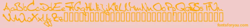 Sister R Font – Orange Fonts on Pink Background