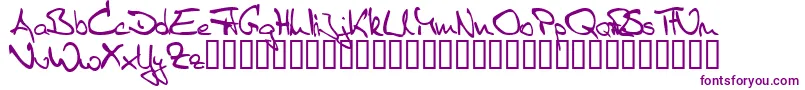 Sister R Font – Purple Fonts on White Background