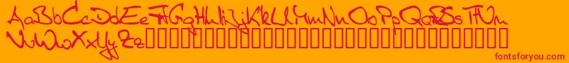 Sister R Font – Red Fonts on Orange Background