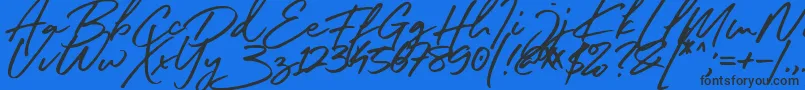 Sister Slimes Font Font – Black Fonts on Blue Background