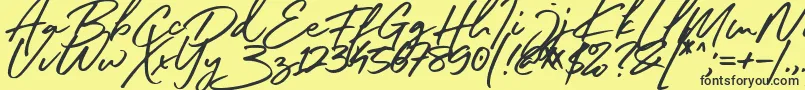 Police Sister Slimes Font – polices noires sur fond jaune