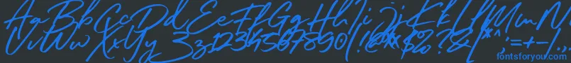 Sister Slimes Font Font – Blue Fonts on Black Background