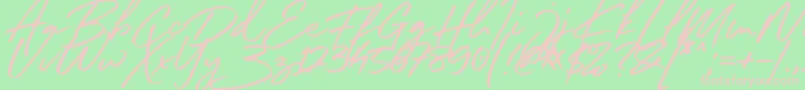 Sister Slimes Font Font – Pink Fonts on Green Background