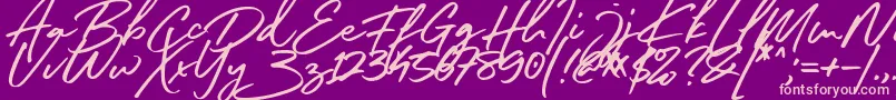 Sister Slimes Font Font – Pink Fonts on Purple Background