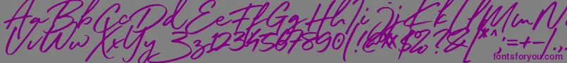 Sister Slimes Font Font – Purple Fonts on Gray Background