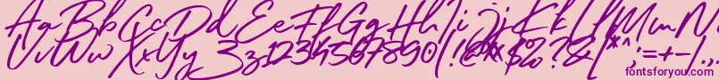 Sister Slimes Font-Schriftart – Violette Schriften auf rosa Hintergrund