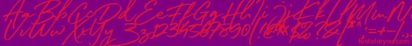 フォントSister Slimes Font – 紫の背景に赤い文字