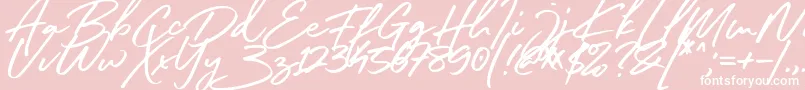 Sister Slimes Font Font – White Fonts on Pink Background