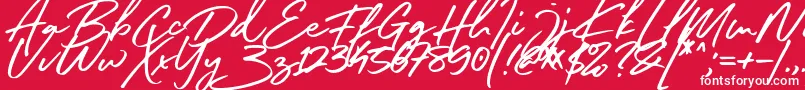 Sister Slimes Font Font – White Fonts on Red Background