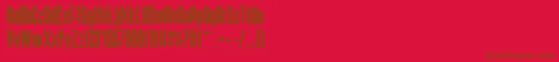 Sisterv2 Font – Brown Fonts on Red Background