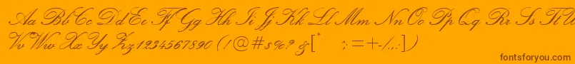 Exmouth ffy-fontti – ruskeat fontit oranssilla taustalla