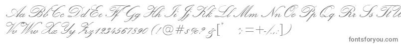Шрифт Exmouth ffy – серые шрифты на белом фоне