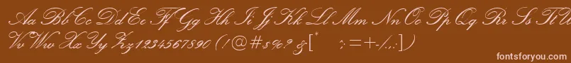 Exmouth ffy Font – Pink Fonts on Brown Background