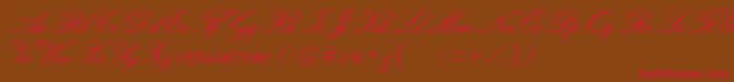 Exmouth ffy Font – Red Fonts on Brown Background