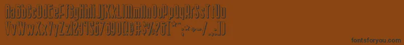 フォントSisterv2s – 黒い文字が茶色の背景にあります