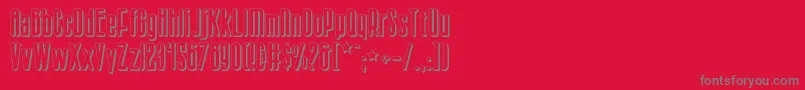 フォントSisterv2s – 赤い背景に灰色の文字