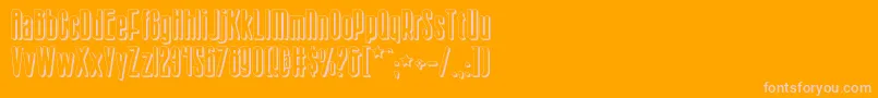 Sisterv2s-Schriftart – Rosa Schriften auf orangefarbenem Hintergrund