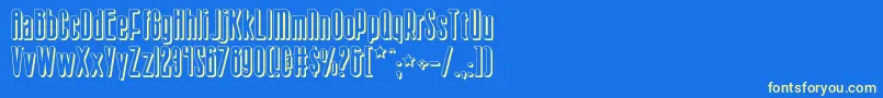 Sisterv2s Font – Yellow Fonts on Blue Background