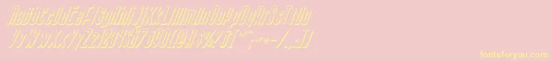 Sisterv2si-Schriftart – Gelbe Schriften auf rosa Hintergrund