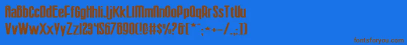 Sisterv2w Font – Brown Fonts on Blue Background