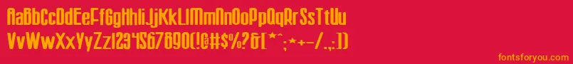 fuente Sisterv2w – Fuentes Naranjas Sobre Fondo Rojo