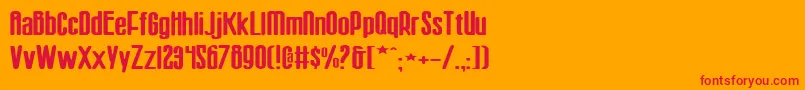 fuente Sisterv2w – Fuentes Rojas Sobre Fondo Naranja