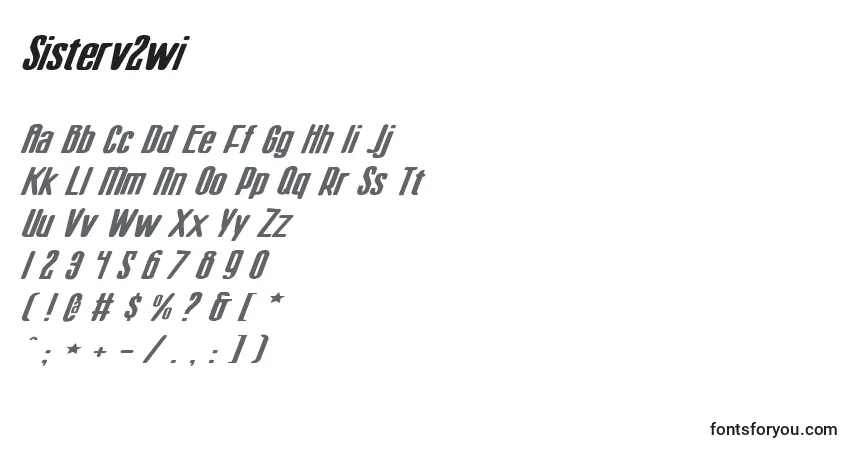 Sisterv2wi (141053)-fontti – aakkoset, numerot, erikoismerkit