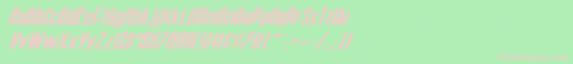 Sisterv2wi-fontti – vaaleanpunaiset fontit vihreällä taustalla