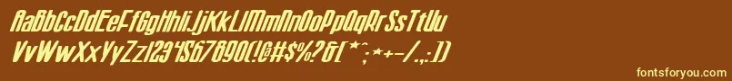 Sisterv2wi-fontti – keltaiset fontit ruskealla taustalla