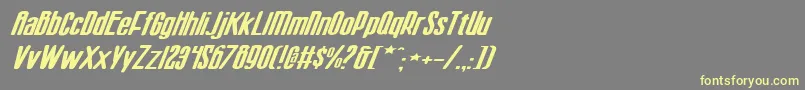 フォントSisterv2wi – 黄色のフォント、灰色の背景
