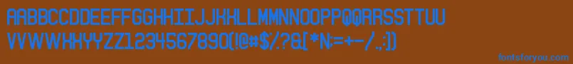 Sitdown Font – Blue Fonts on Brown Background