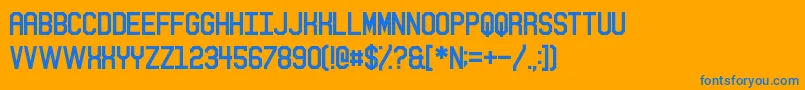 Sitdown Font – Blue Fonts on Orange Background