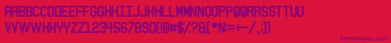 Sitdown Font – Purple Fonts on Red Background