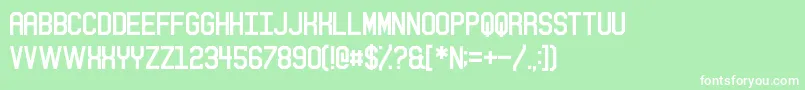Sitdown Font – White Fonts on Green Background