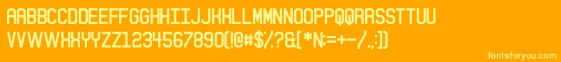 Sitdown Font – Yellow Fonts on Orange Background