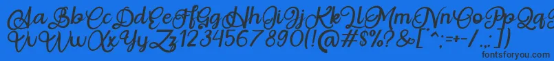 Police Situgintu Calligraphy Personal Use – polices noires sur fond bleu
