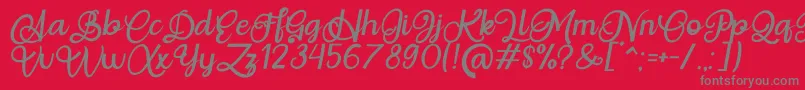 Czcionka Situgintu Calligraphy Personal Use – szare czcionki na czerwonym tle
