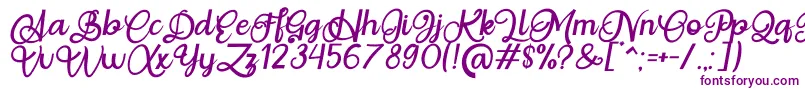 fuente Situgintu Calligraphy Personal Use – Fuentes Moradas Sobre Fondo Blanco