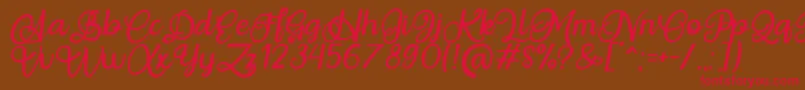 Situgintu Calligraphy Personal Use Font – Red Fonts on Brown Background