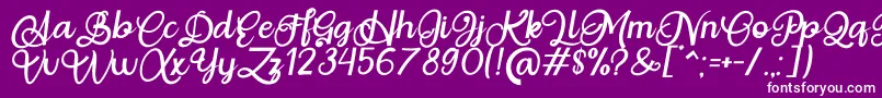 Situgintu Calligraphy Personal Use Font – White Fonts on Purple Background