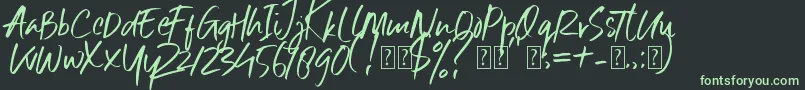 Six Away Font Demo Font – Green Fonts on Black Background