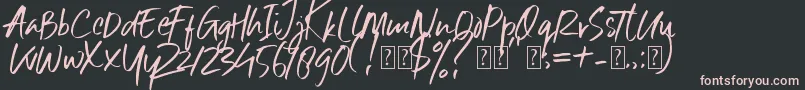 Six Away Font Demo-Schriftart – Rosa Schriften auf schwarzem Hintergrund
