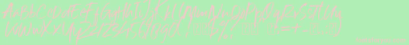 fuente Six Away Font Demo – Fuentes Rosadas Sobre Fondo Verde