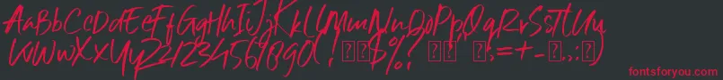 Six Away Font Demo Font – Red Fonts on Black Background