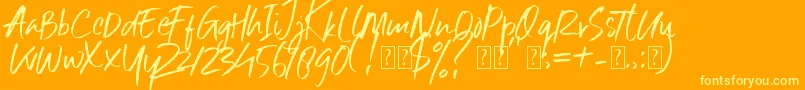 Police Six Away Font Demo – polices jaunes sur fond orange