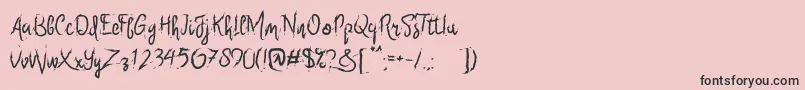 フォントSix Only – ピンクの背景に黒い文字