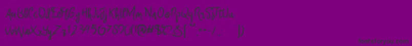 Six Only-Schriftart – Schwarze Schriften auf violettem Hintergrund