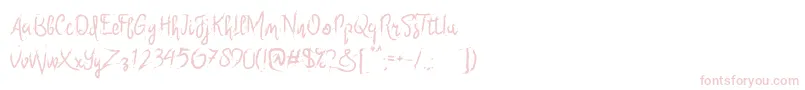 Six Only Font – Pink Fonts on White Background