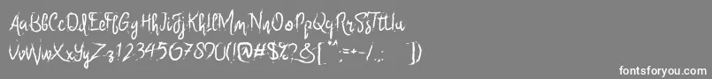 フォントSix Only – 灰色の背景に白い文字