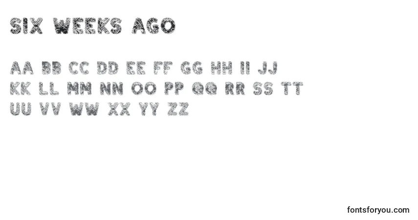 Шрифт Six weeks ago – алфавит, цифры, специальные символы